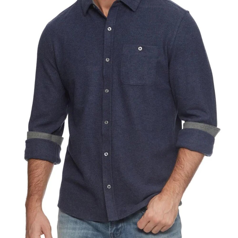 Flag & Anthem Heather Navy Hero Flannel Shirt